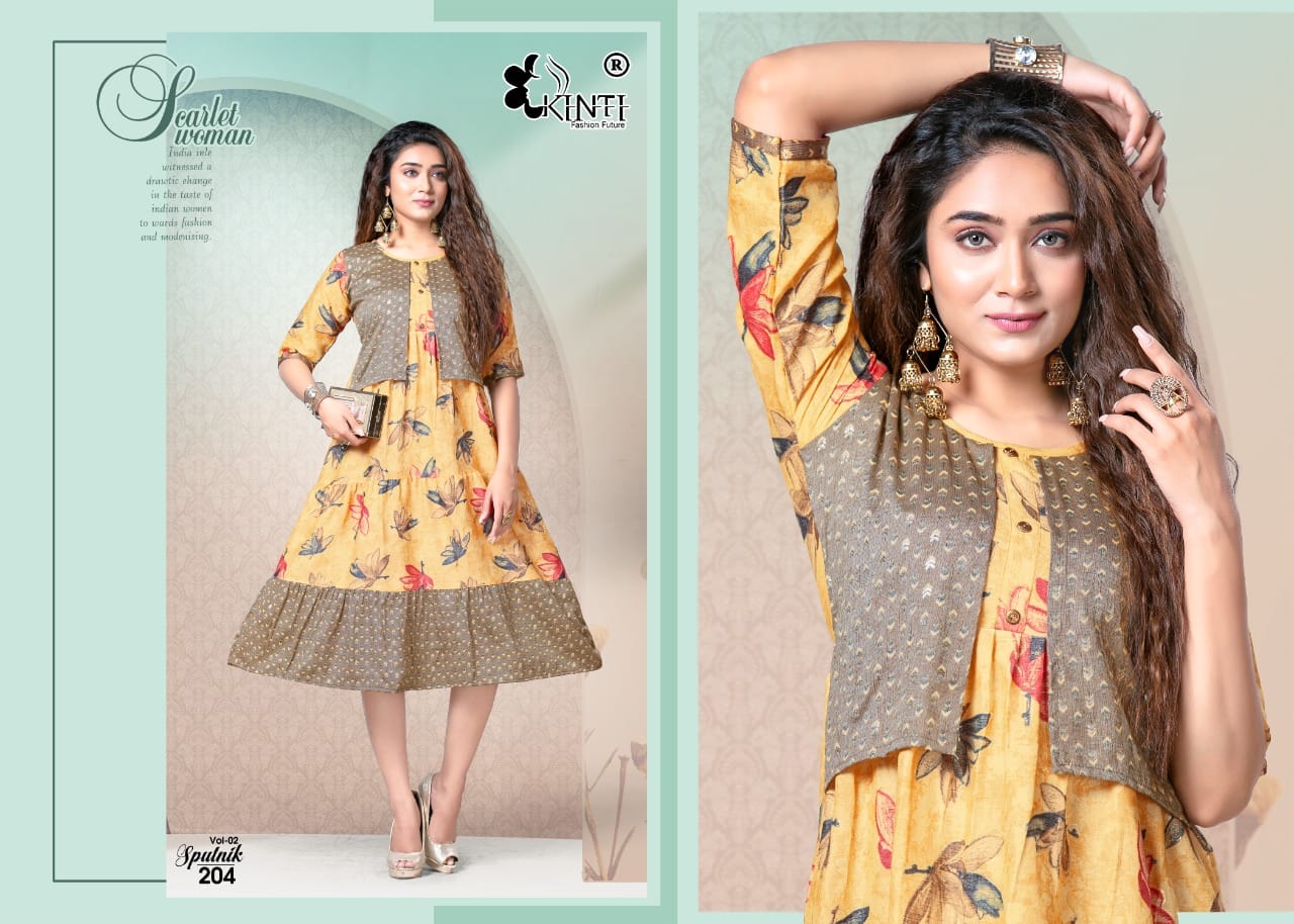 Sputnik Foil By Kinti Designer Kurti Catalog